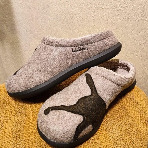 L.L.Bean Women's Grey and Brown Slippers - Picture 4 of 5
